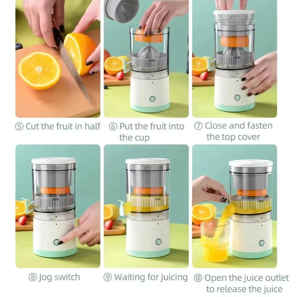 Portable Juice Juice Extractor Fully Automatic Fruit Household Juicer Automatic Orange Lemon Juice USB Extractor Extruder